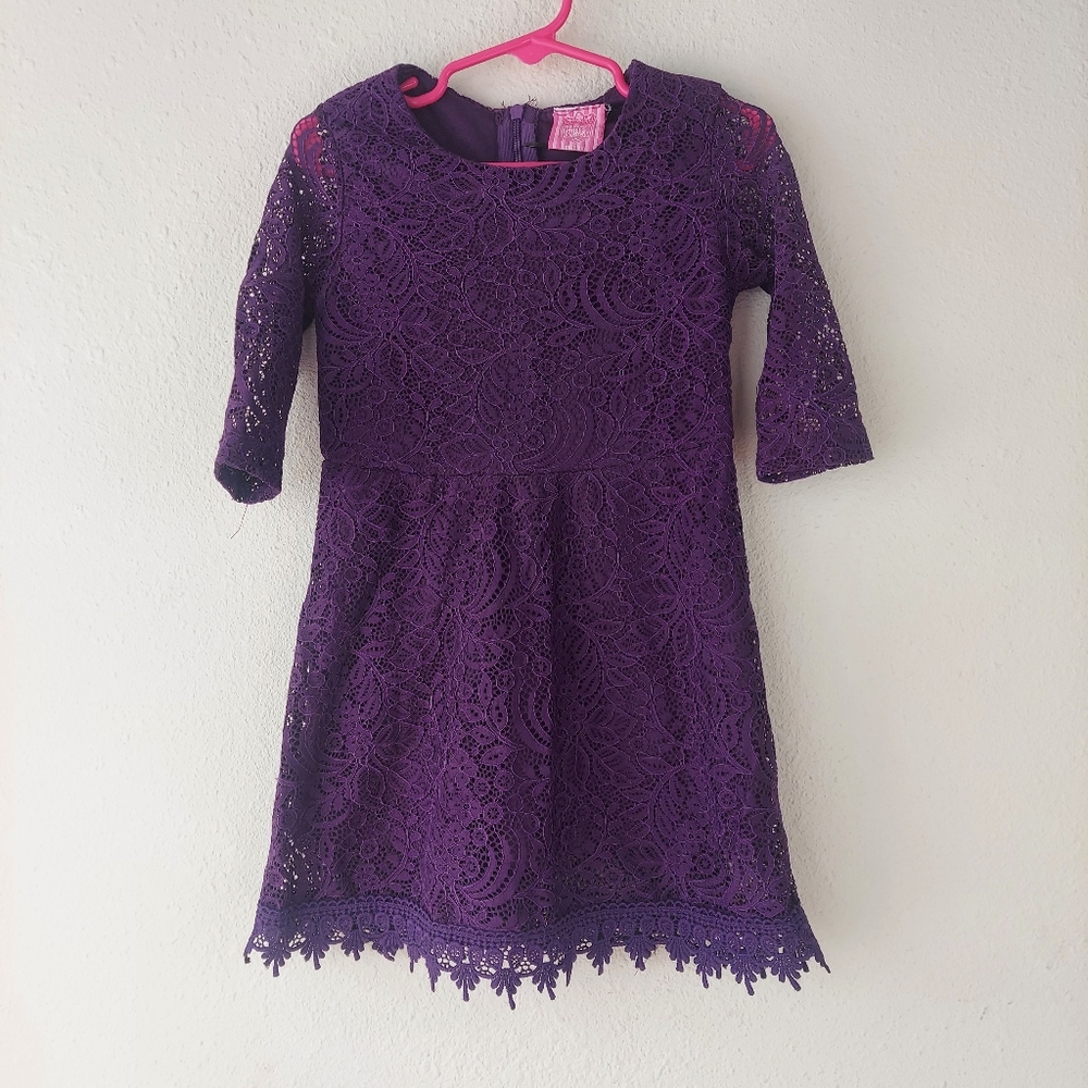 Purple lace dress